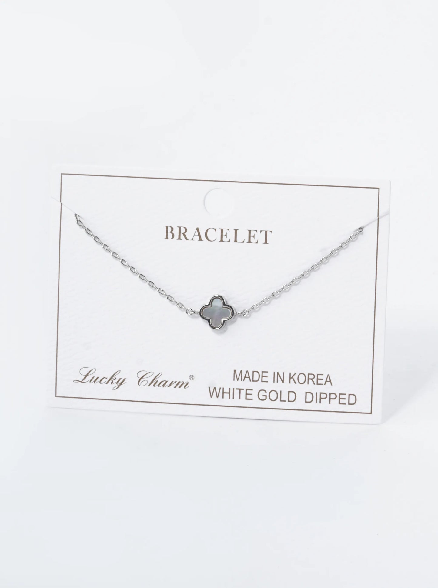 18K Gold Dipped 9mm Quatrefoil Chain Bracelet