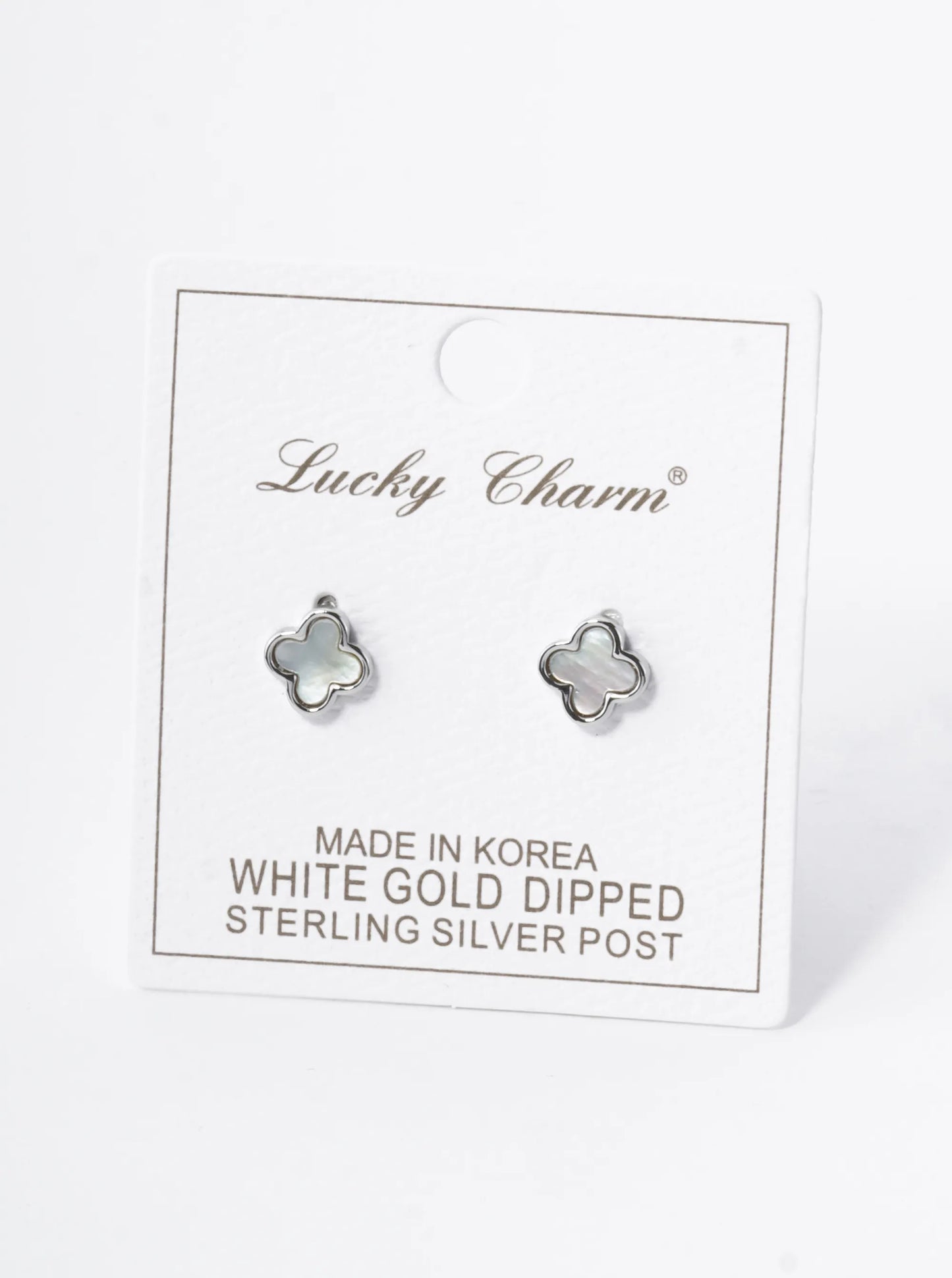 18K Gold Dipped 9mm Quatrefoil Stud Earrings