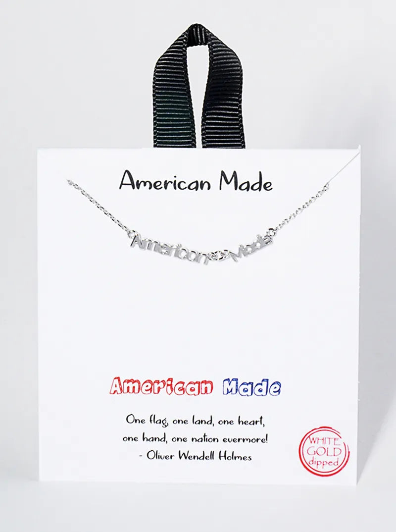 18K Gold Dipped American Made Pendant Necklace