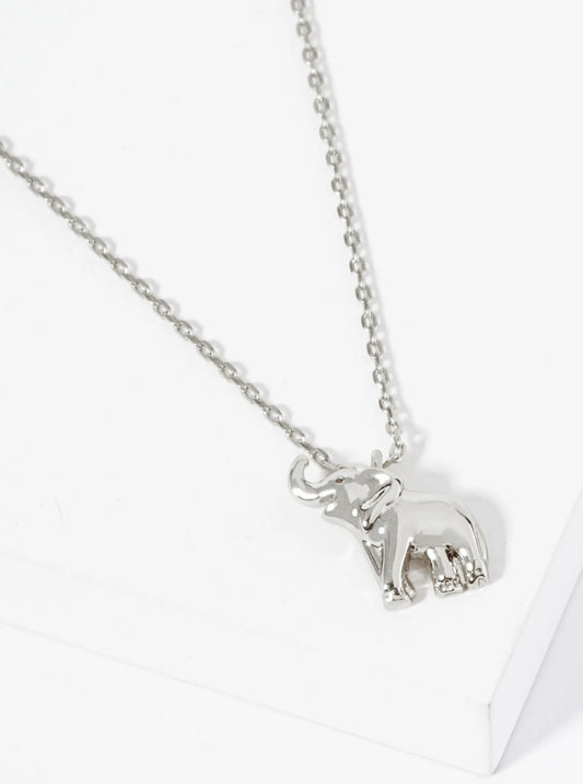 18K Gold Dipped Brass Elephant Pendant Necklace