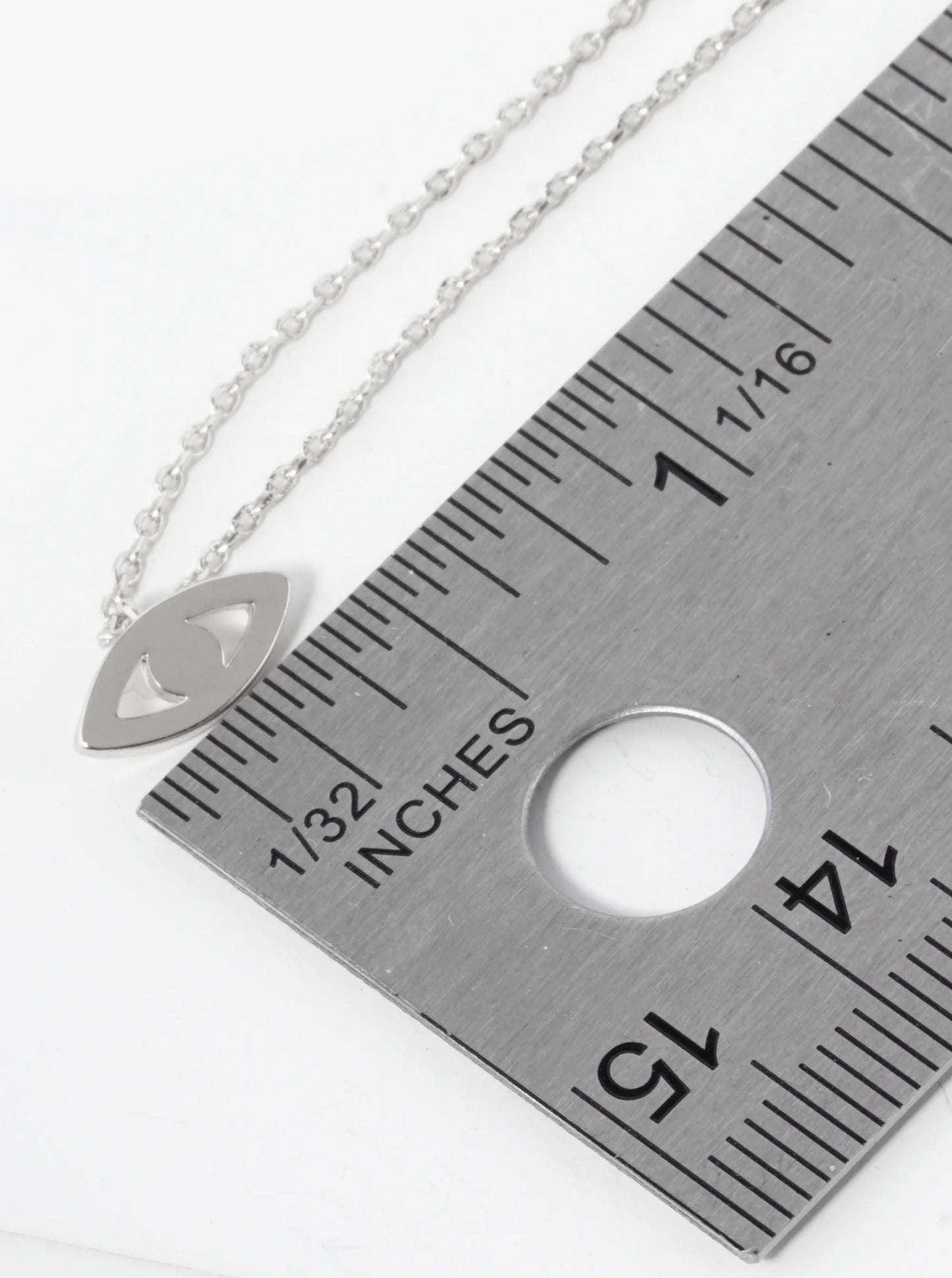 18K Gold Dipped Brass Evil Eye Pendant Necklace