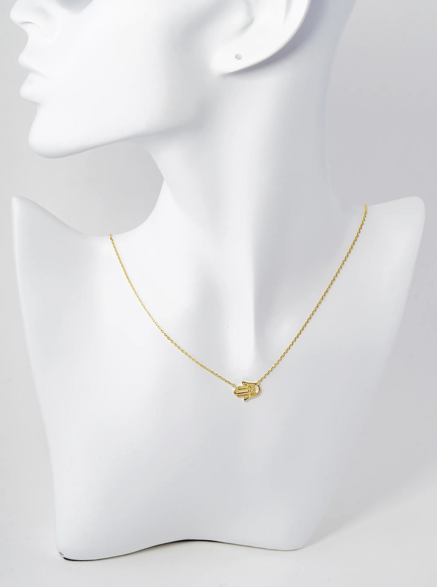 18K Gold Dipped Brass Hamsa Pendant Necklace