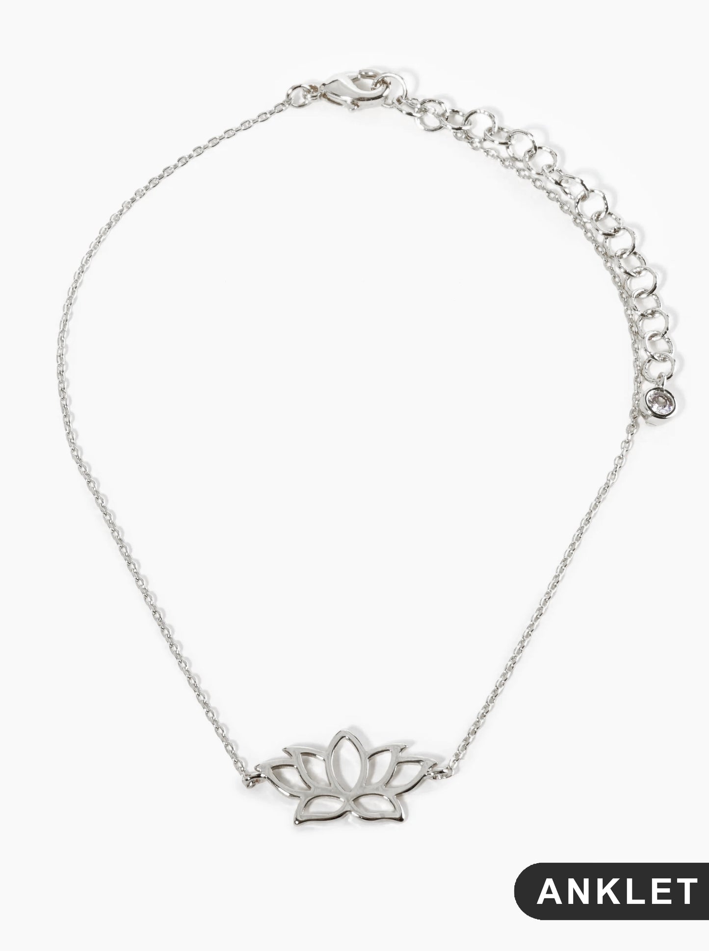 18K Gold Dipped Brass Lotus Chain Anklet