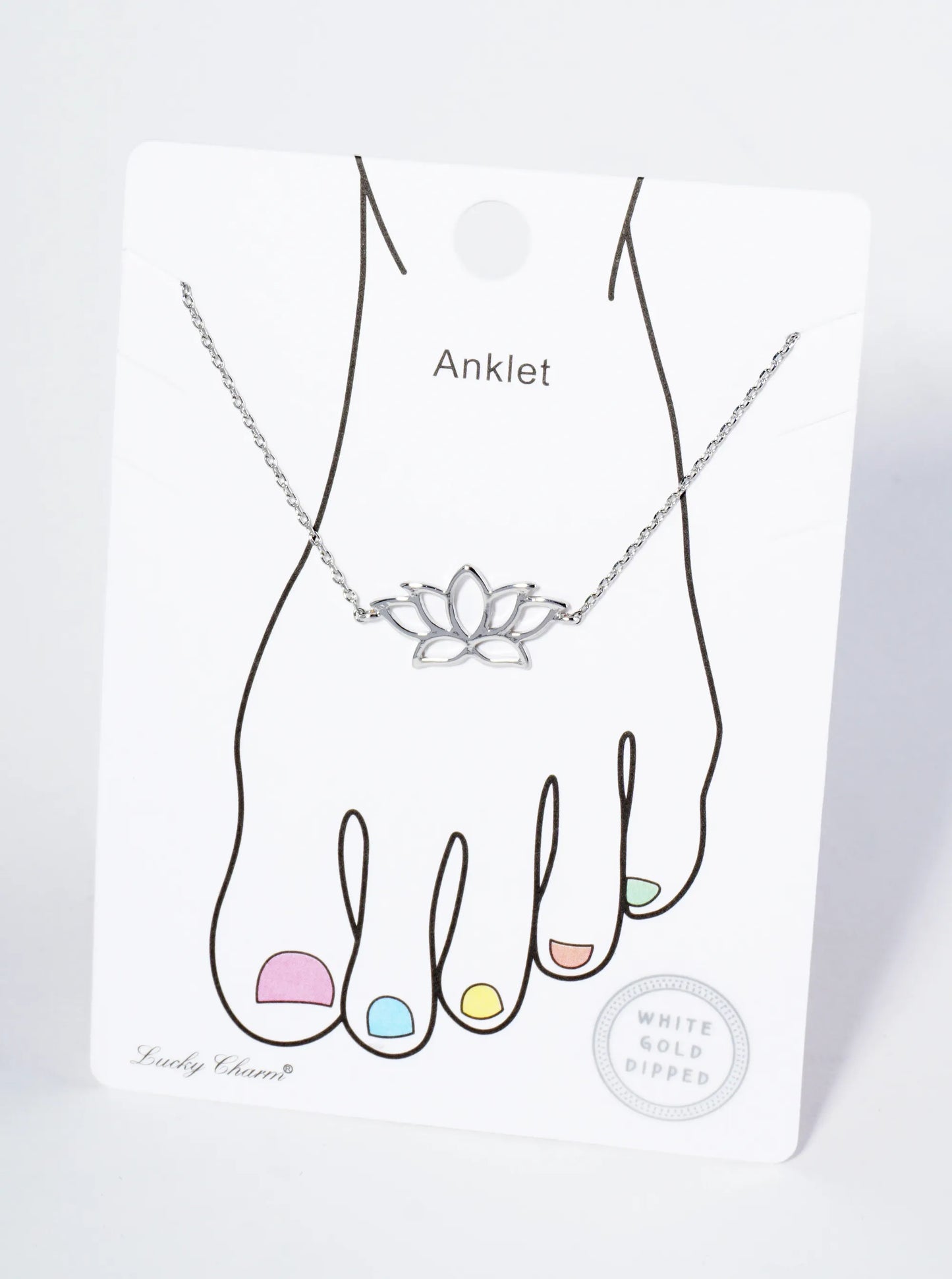 18K Gold Dipped Brass Lotus Chain Anklet