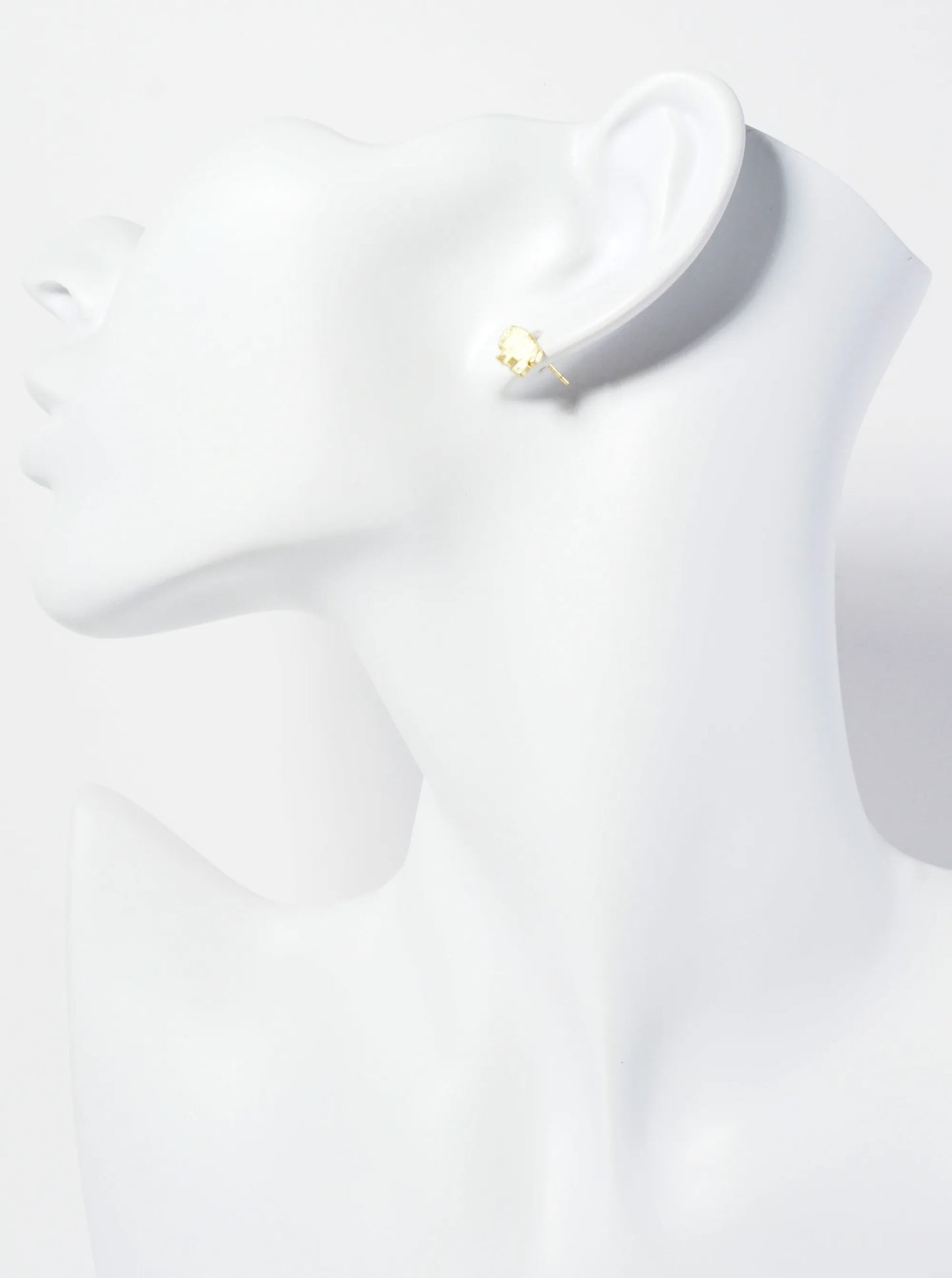 18K Gold Dipped Pave Set CZ 4-Prong 8mm Stone Stud Earrings