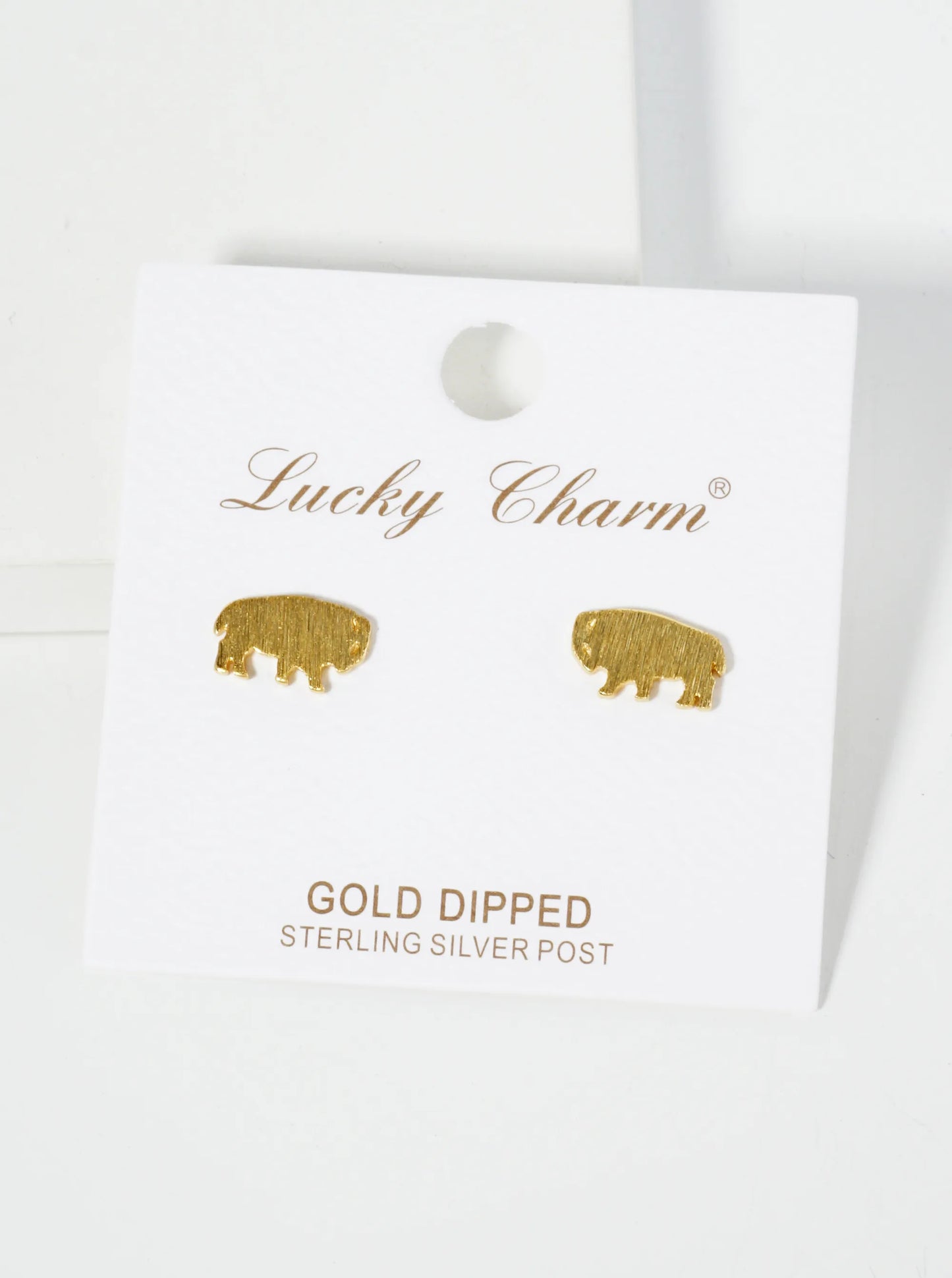 18K Gold Dipped Pave Set CZ 4-Prong 8mm Stone Stud Earrings