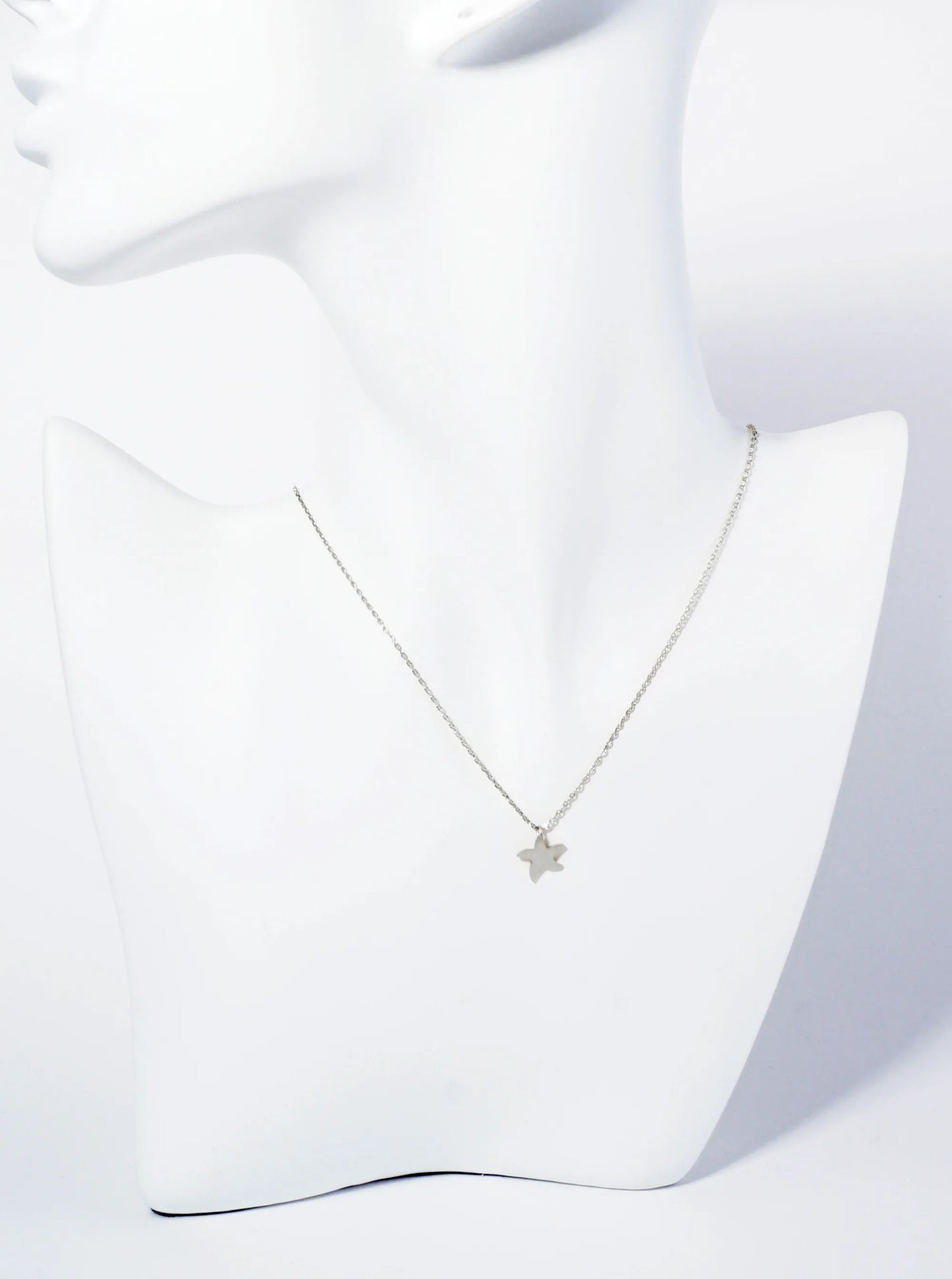 18K Gold Dipped Brushed Brass Starfish Sea Star Pendant Necklace