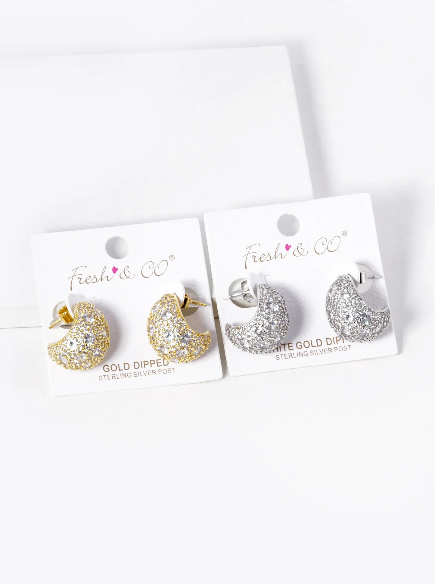 18K Gold Dipped CZ Pave 20mm Sparkling Hoop Earrings