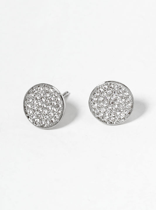 18K-Gold-Dipped 6mm CZ Pave Dainty Rounded-Square Post Stud Earrings