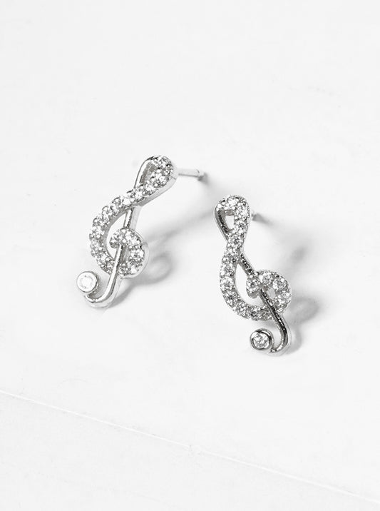 18K Gold Dipped Pearl CZ Pave Dainty Triangle Stud Earrings
