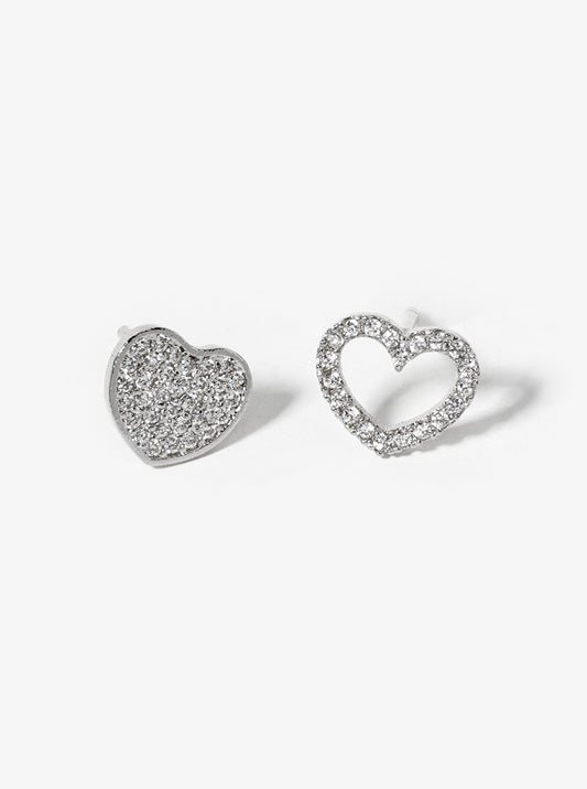 18K-Gold-Dipped 8mm CZ Pave Rounded-Square Post Stud Earrings