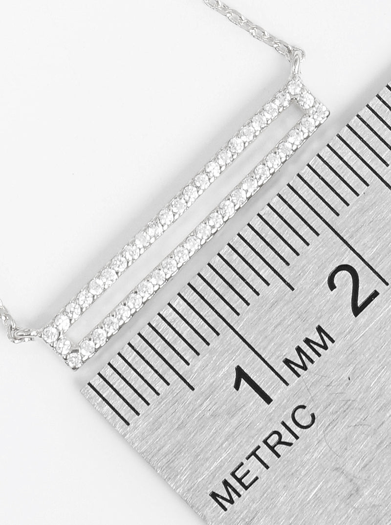 18K Gold Dipped CZ Pave Cross Pendant Delicate Necklace