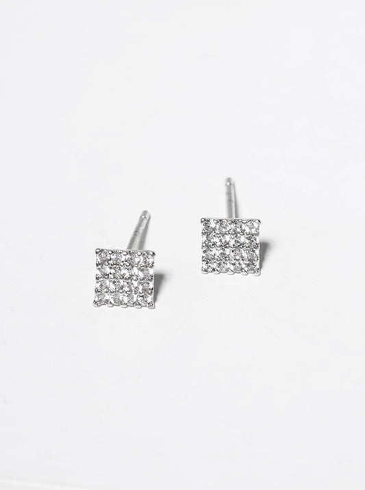 18k Gold Dipped CZ Pave Frog Post Stud Earrings
