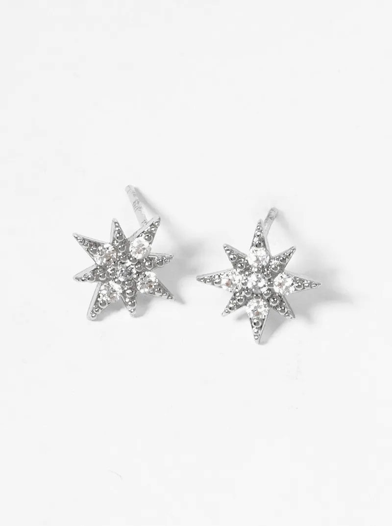 18k Gold Dipped Symmetrical CZ Pave Double Curved Bar Post Stud Earrings