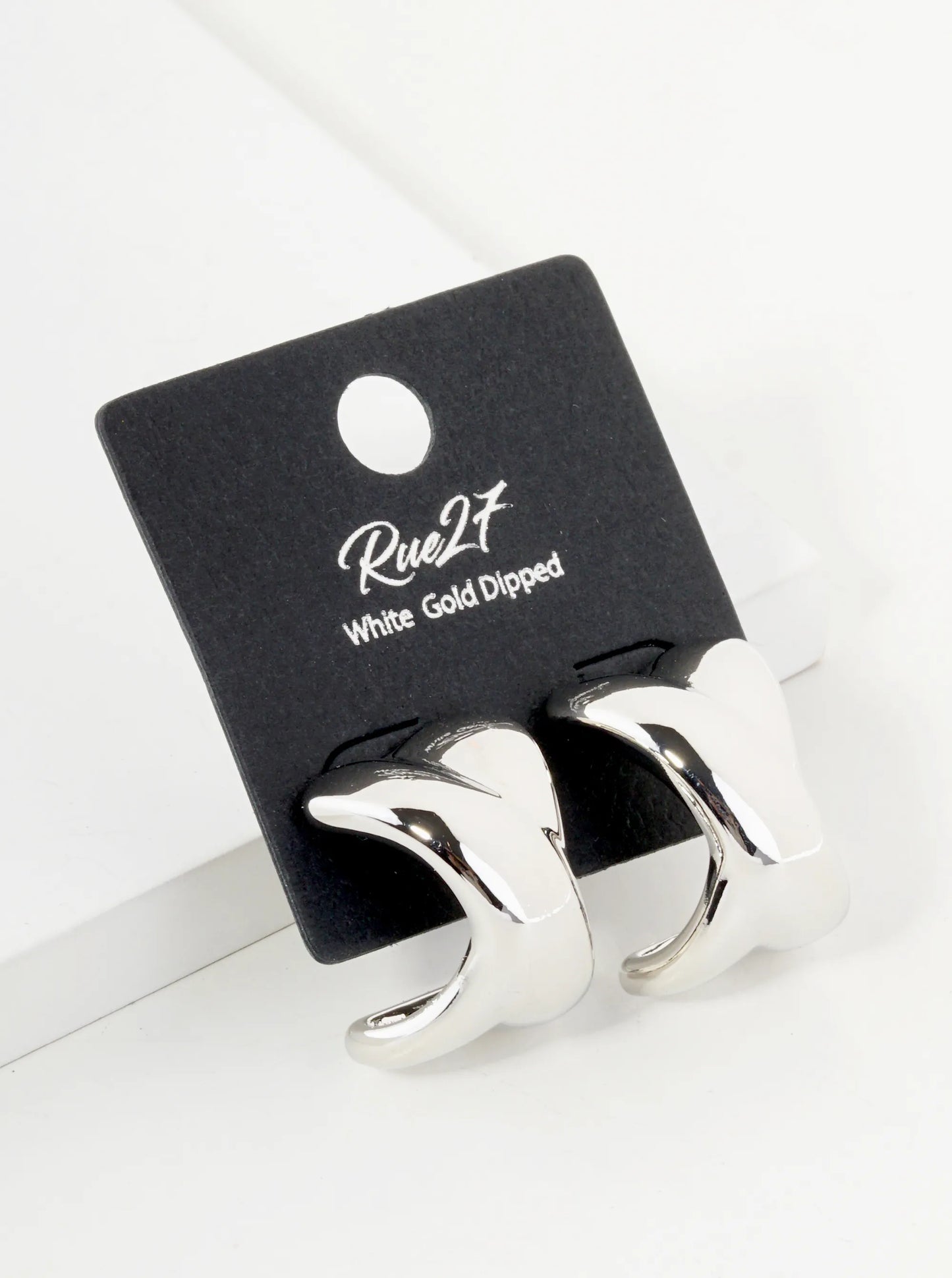 18K Gold Dipped Chunky Cross X Shaped 20mm Hoop Earrings