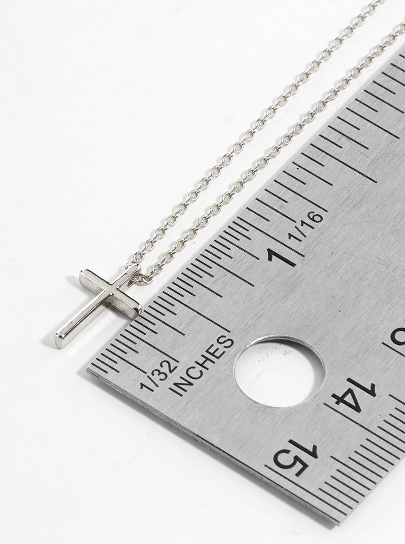 18K Gold Dipped Dainty Cross Pendant Necklace