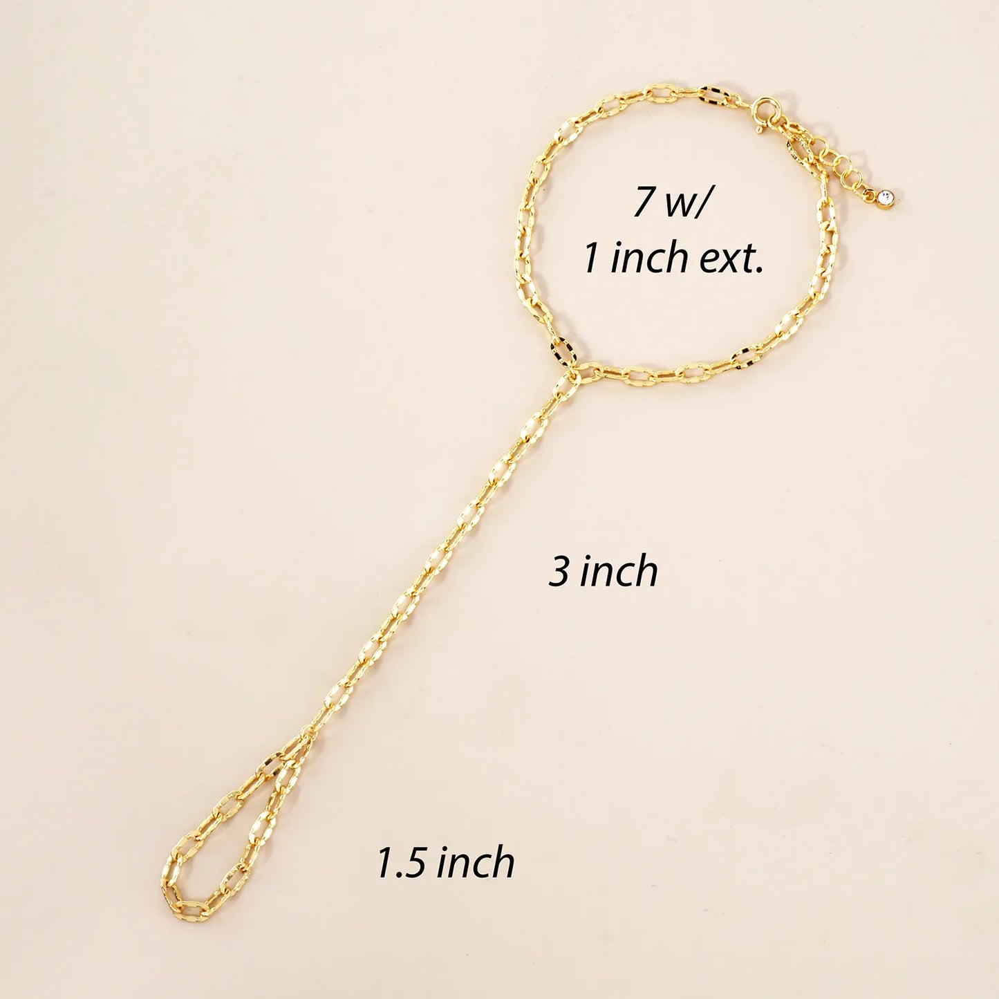 18K-Gold-Dipped Delicate Pressed-Texture 6mm Chain Brass Hand-Chain Bracelet