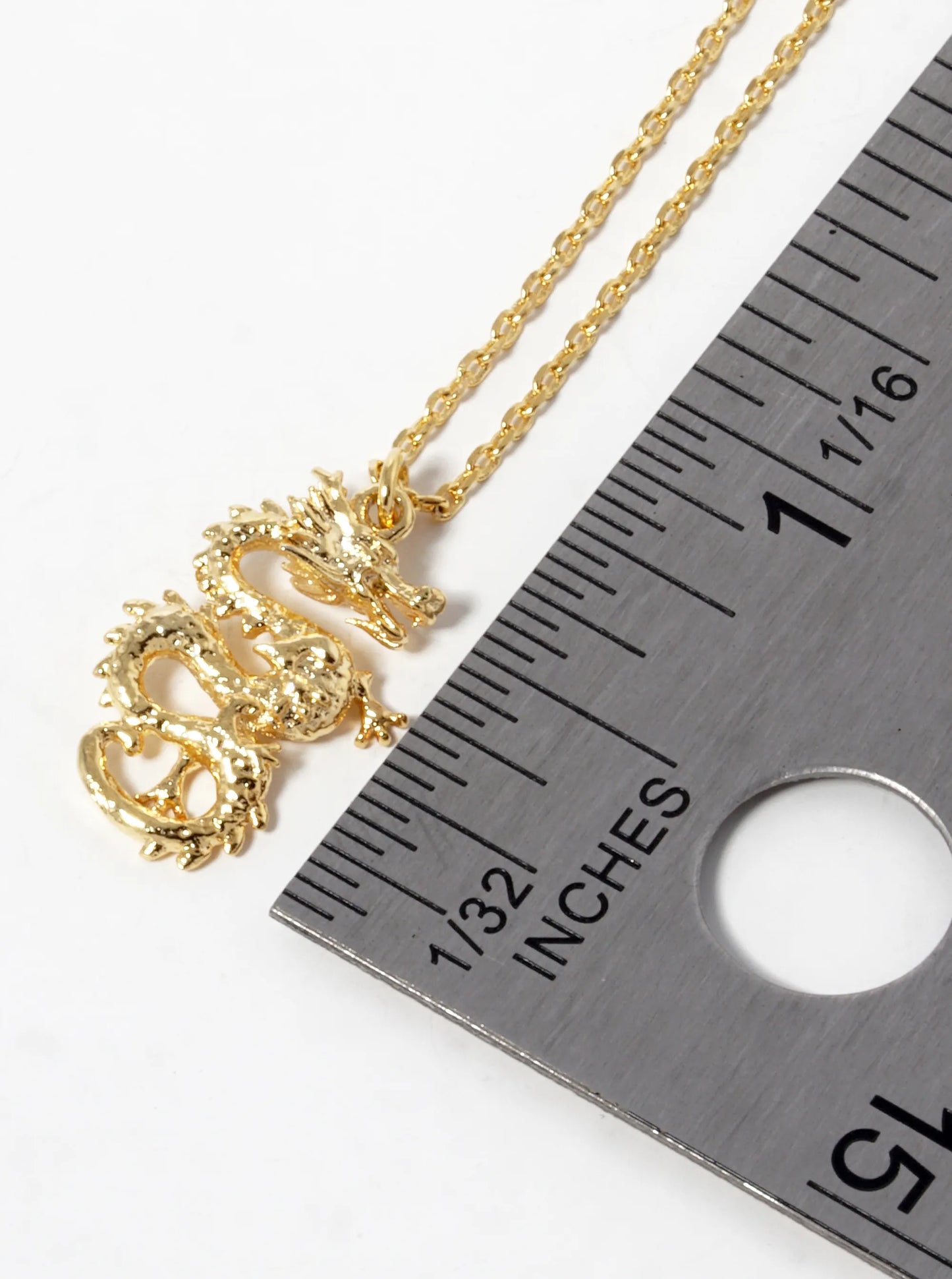 18K Gold Dipped Dragon Pendant Necklace