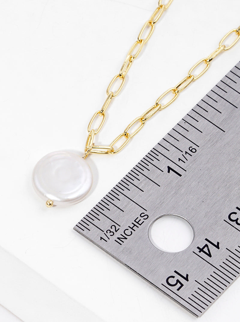 18K-Gold-Dipped Freshwater-Pearl Pendant Necklace
