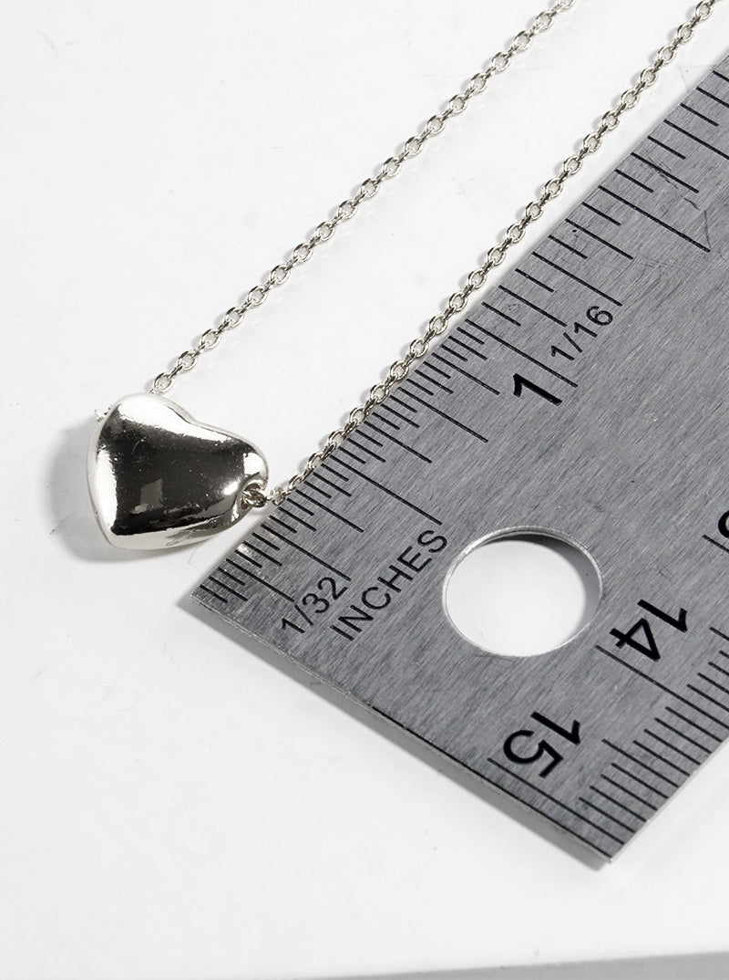 18K Gold Dipped Hollow Heart Pendant Necklace