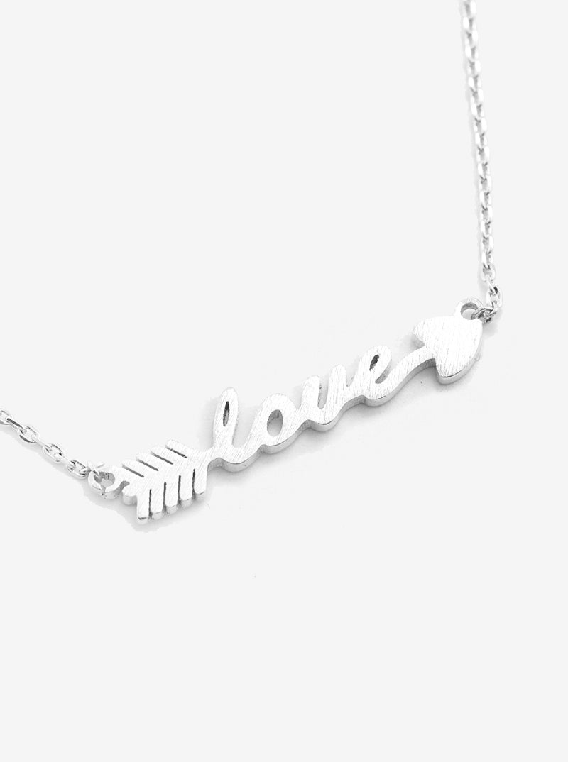 Valentine's Day Gold Dipped Love Wire Necklace