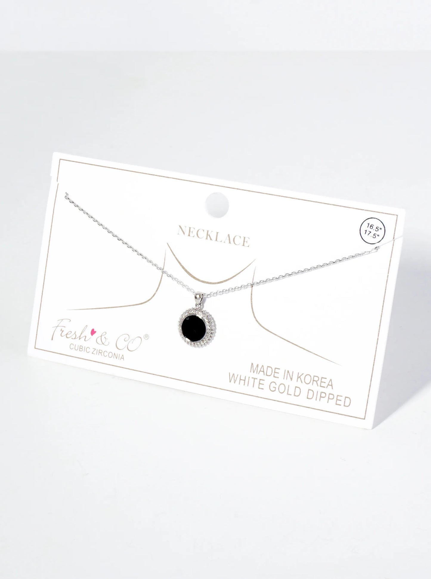 18K Gold Dipped Micro Pave Set Cubic Zirconia Round Pendant Necklace