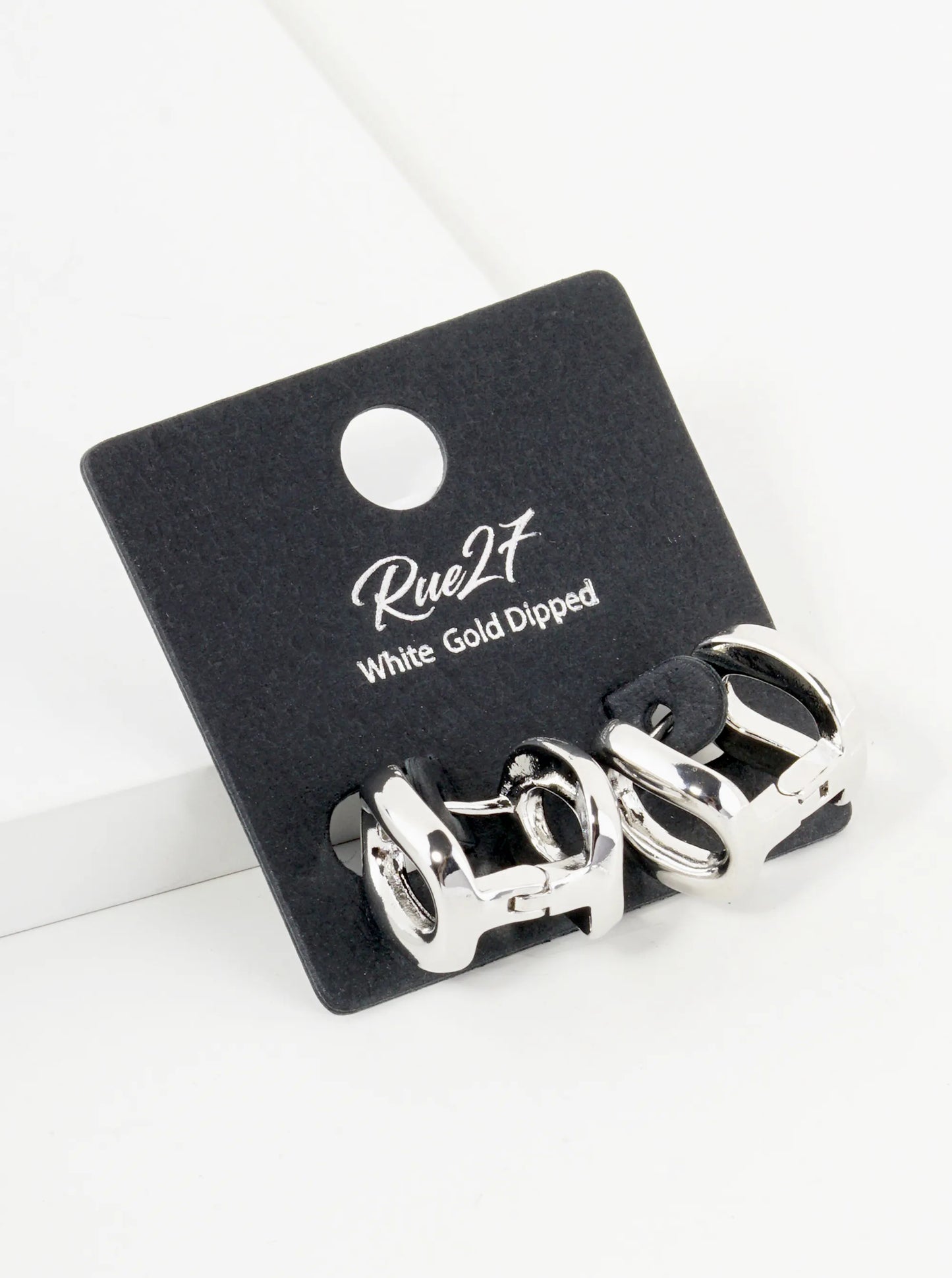 18K Gold Dipped O Shaped Polished 12mm Huggie Earrings