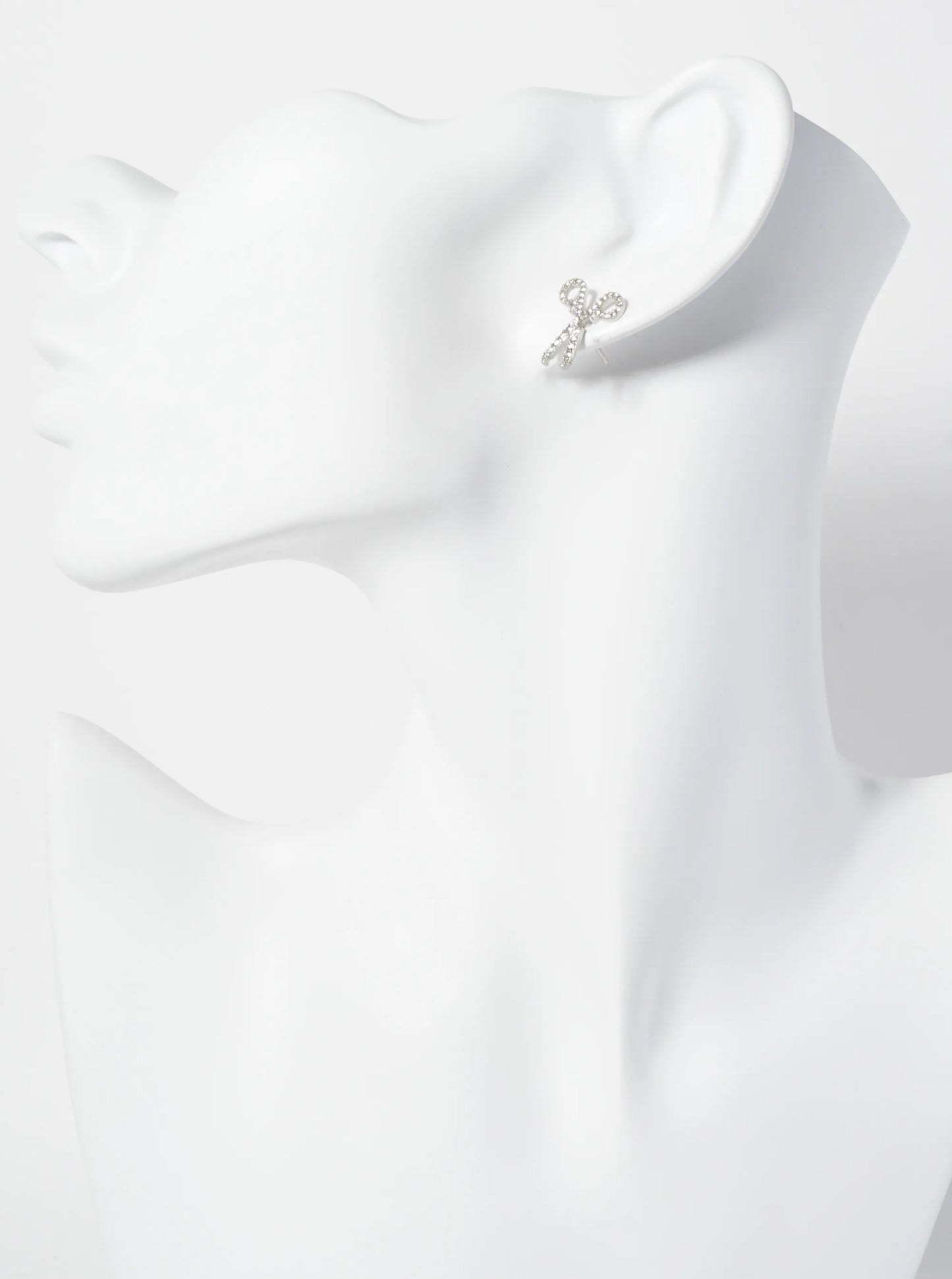 18K-Gold-Dipped Pave-Set Cubic-Zirconia Scissors Stud Earrings