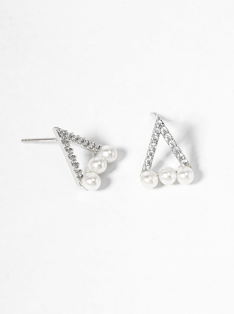 18K Gold Dipped CZ Pave Dainty Circle Post Stud Earrings