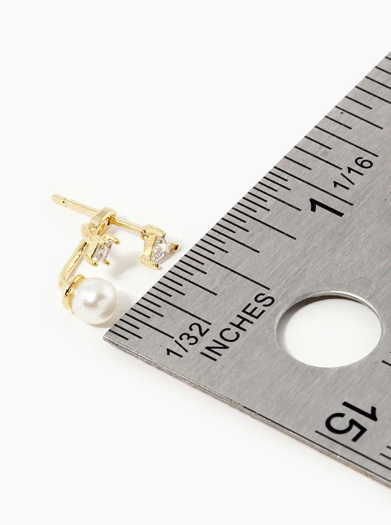 18K-Gold-Dipped Pearl Drop Earring Jackets