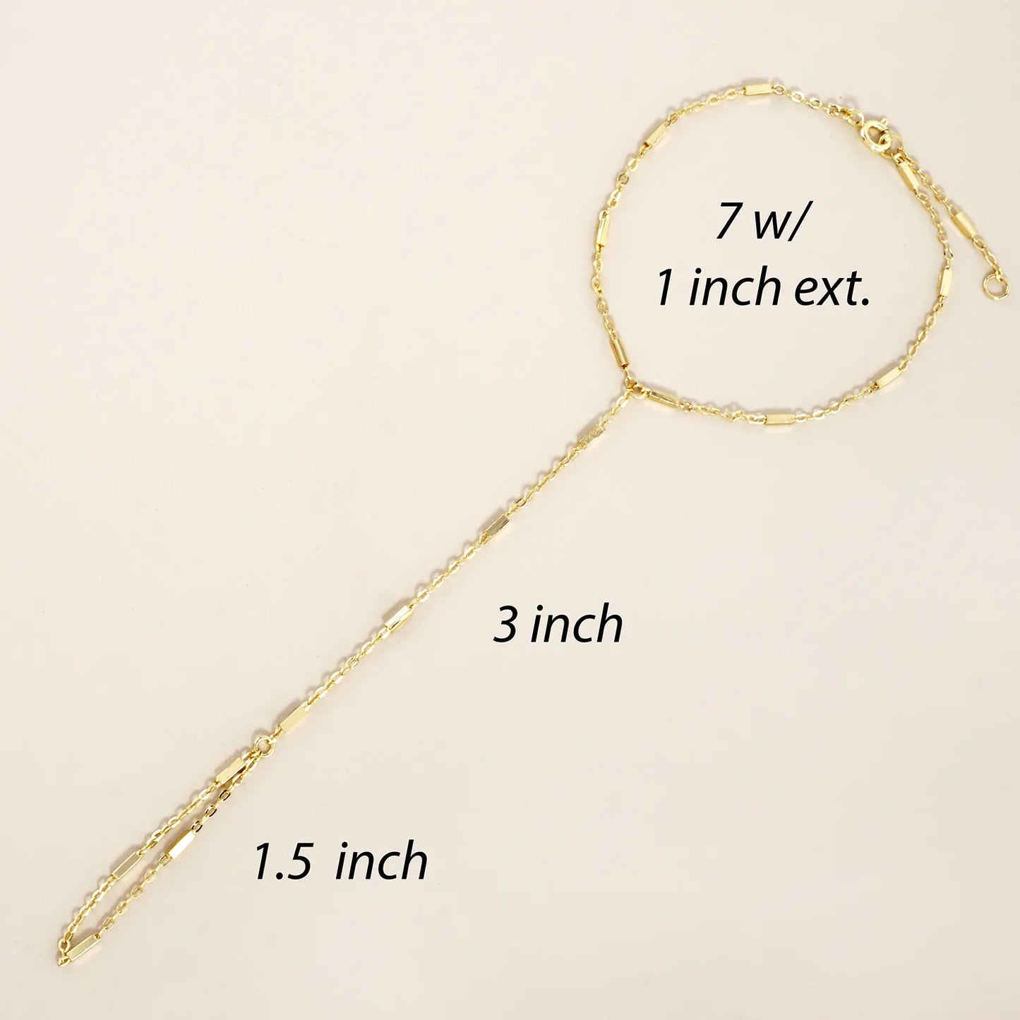 18K-Gold-Dipped Satellite Rectangle Chain Hand-Chain Bracelet