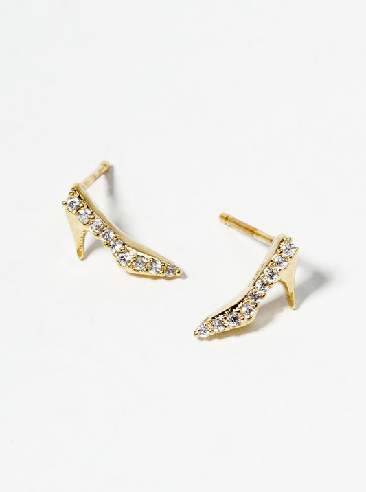 White Gold Dipped 6mm Glass Pearl Post Stud Earrings