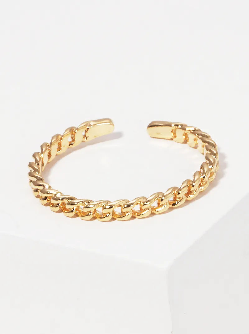 18K Gold Dipped Under The Same Sky Chain Adjustable Ring