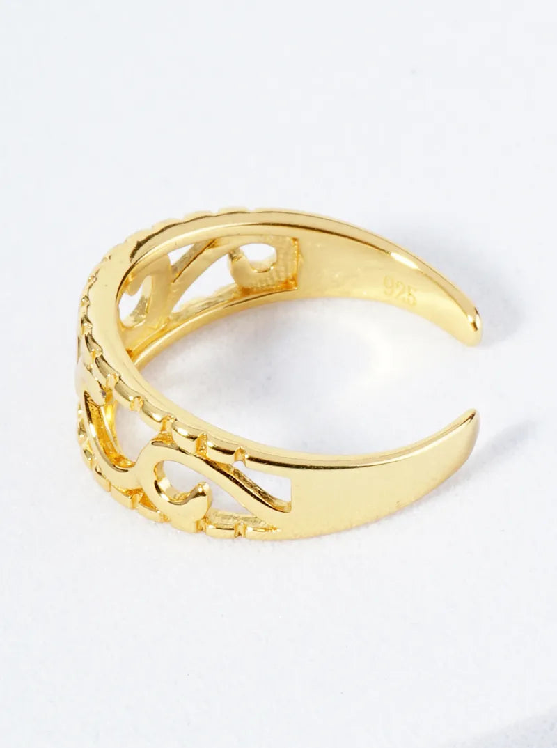 18K Gold Plated 925 Sterling Silver Adjustable Toe Ring