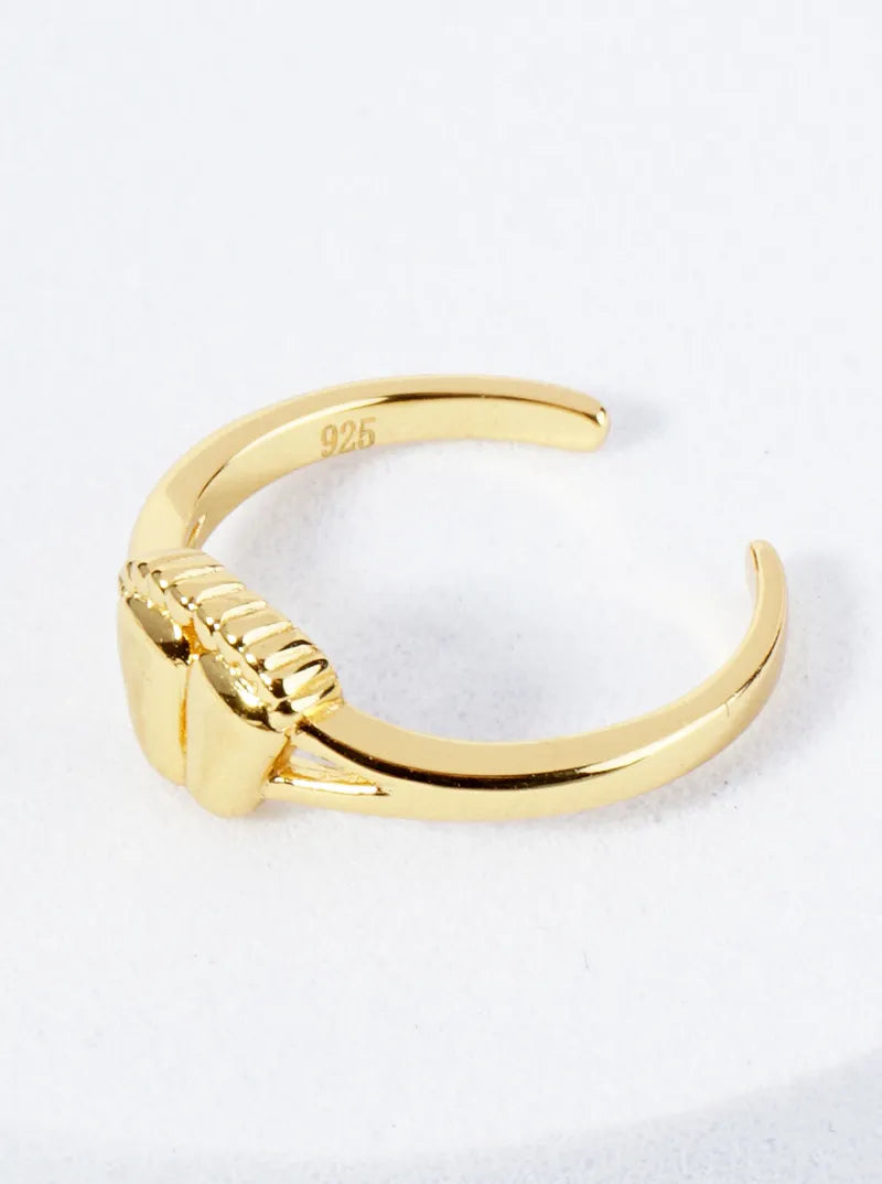 18K Gold Plated 925 Sterling Silver Adjustable Toe Ring