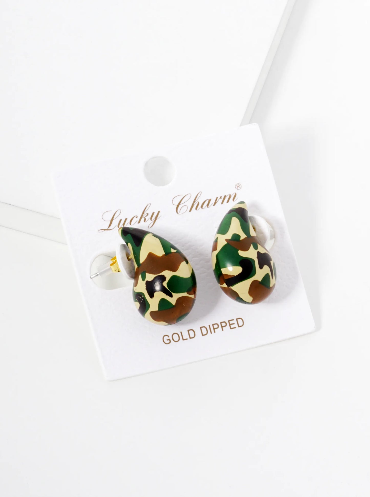 18k Gold Dipped 1 Inch Hollow Puffy Teardrop Stud Earrings