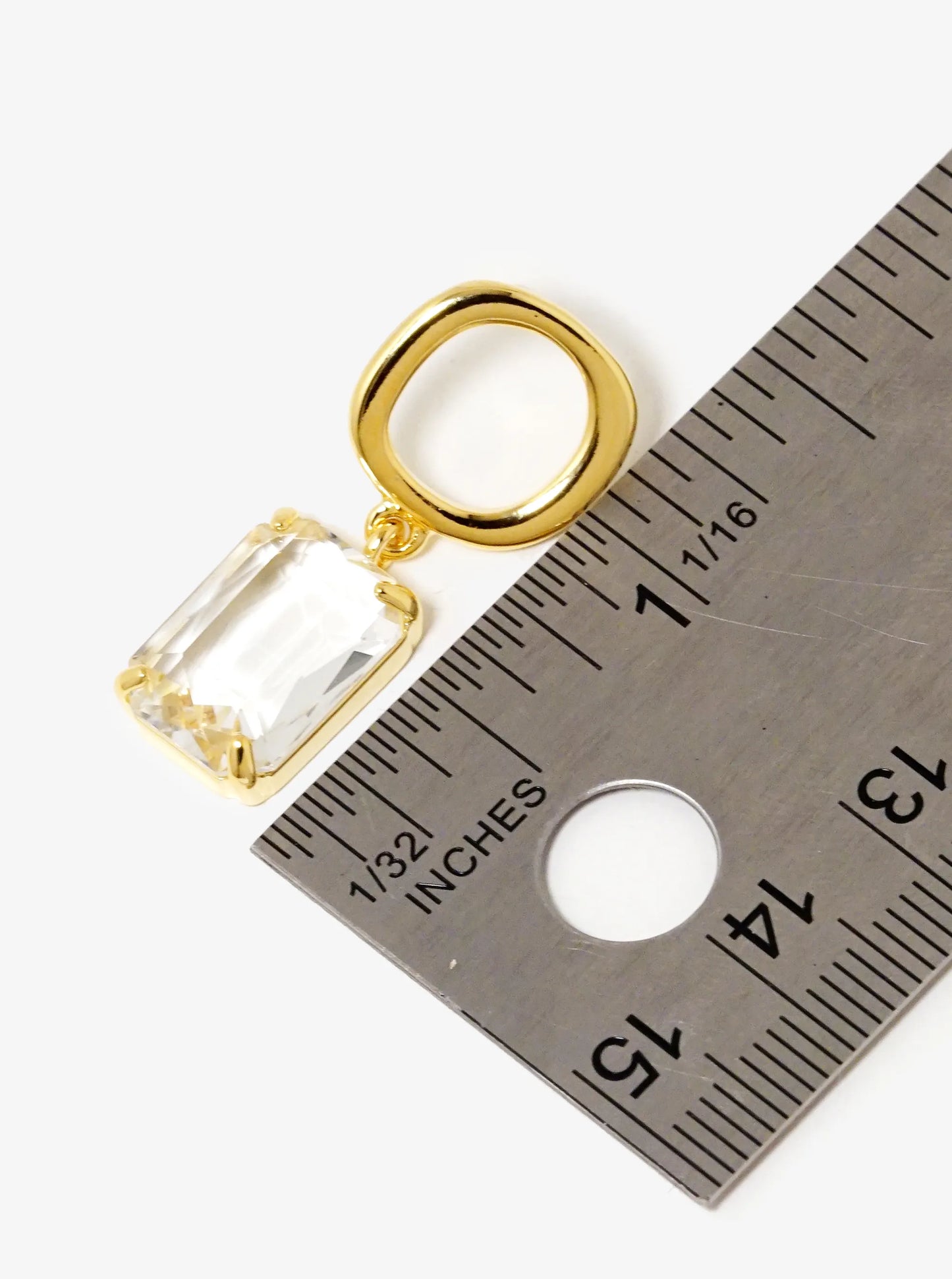 18k Gold Dipped 13mm CZ Drop Dangle Earrings