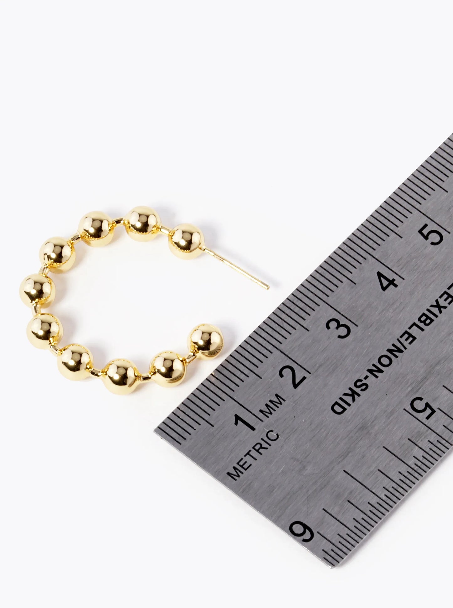 18k Gold Dipped 25mm Ball Hoop Earrings