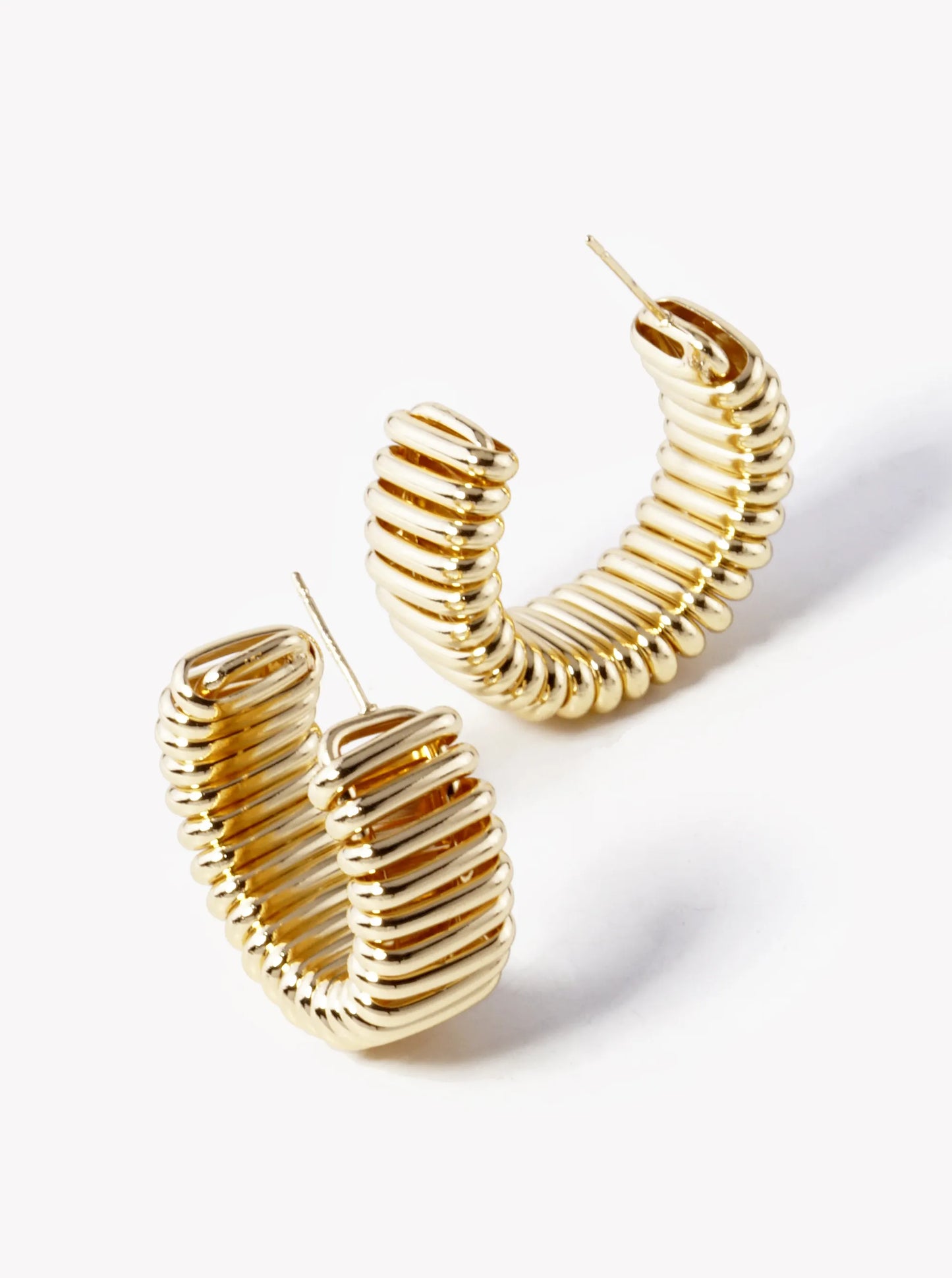 White Gold Dipped 30mm Bold Hoop Earrings