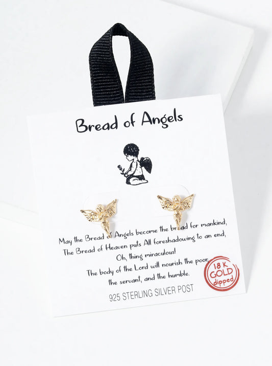 18k Gold Dipped Baby Angel Stud Earrings