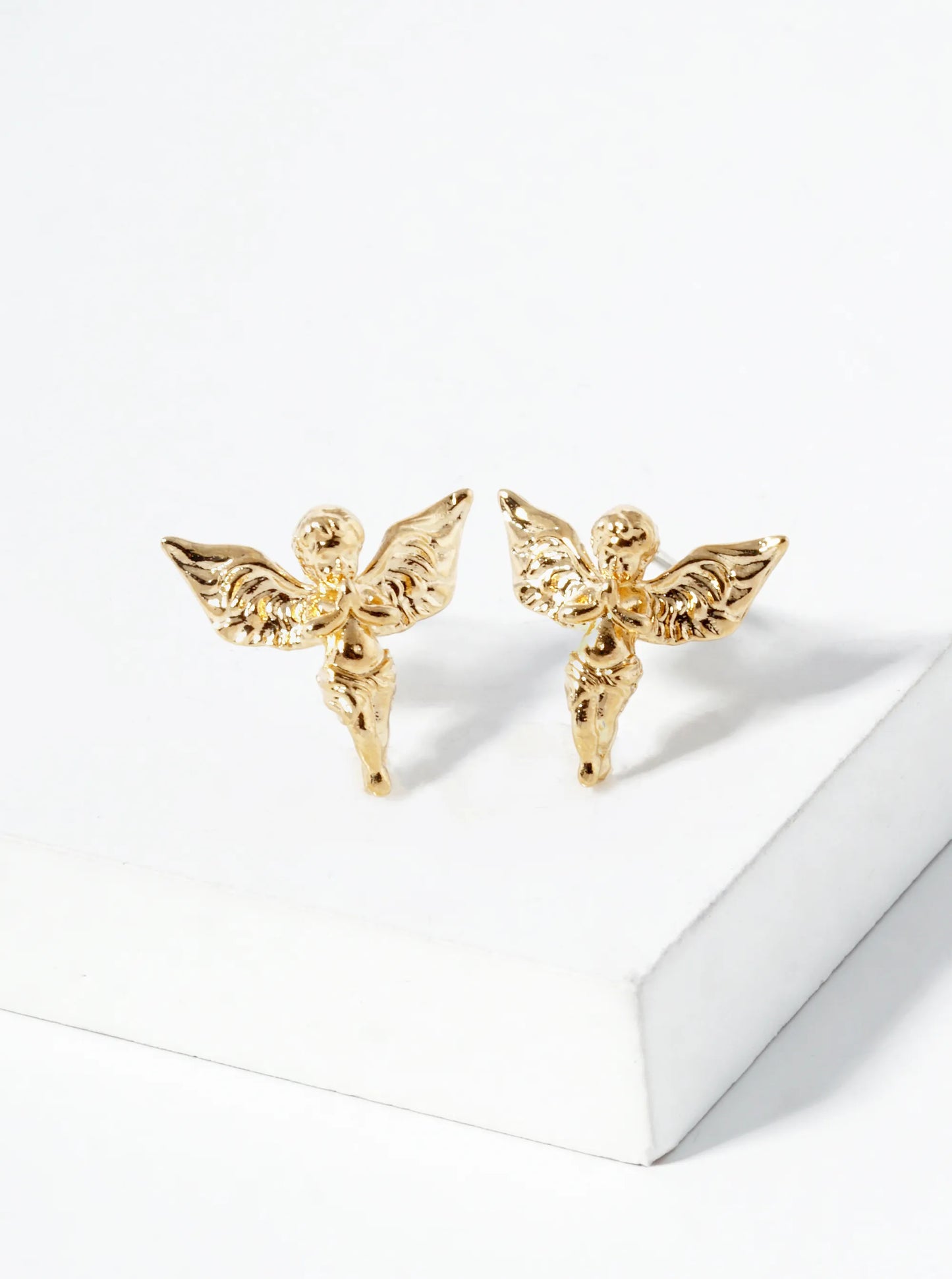 18k Gold Dipped Baby Angel Stud Earrings