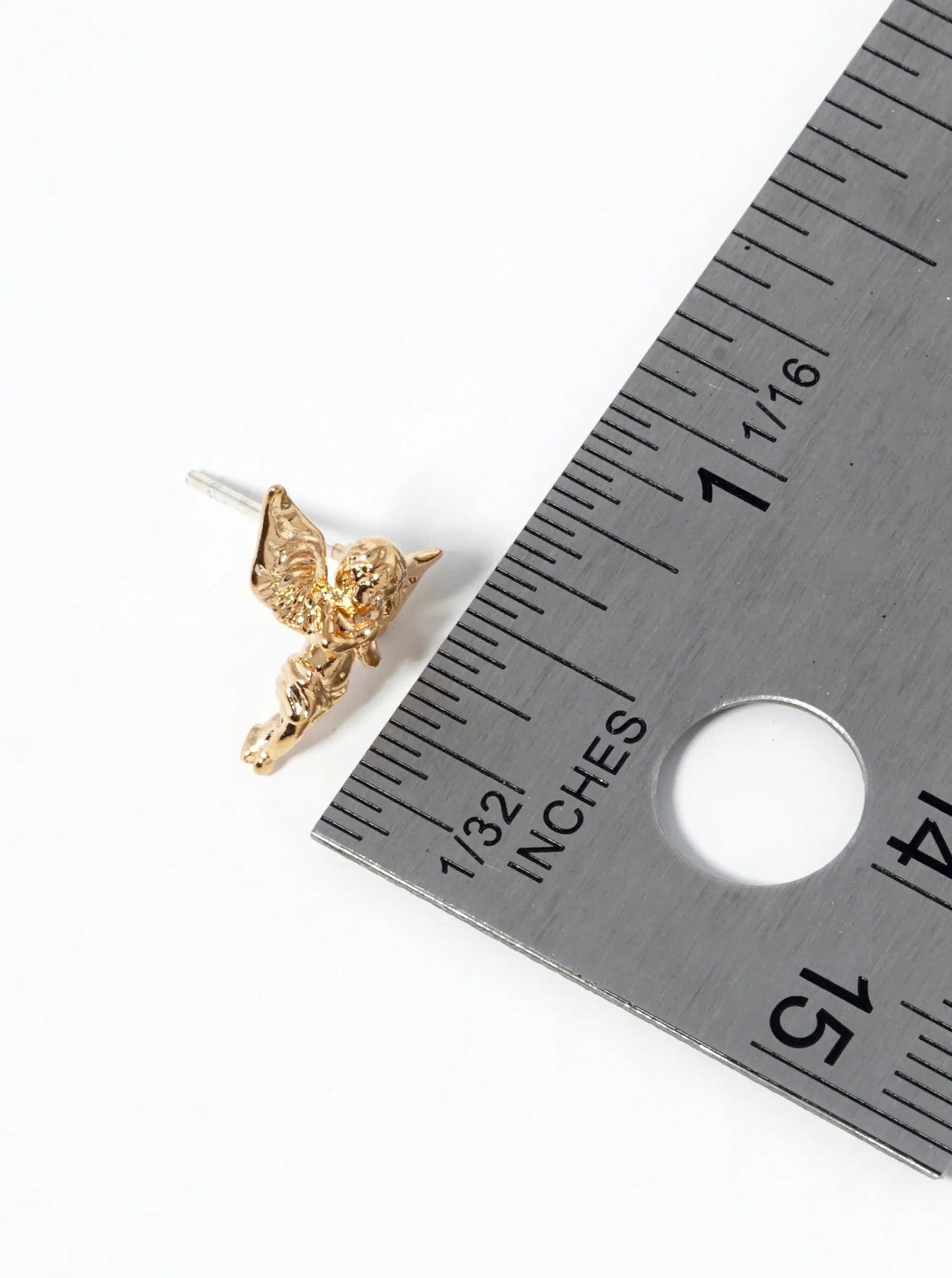 18k Gold Dipped Baby Angel Stud Earrings