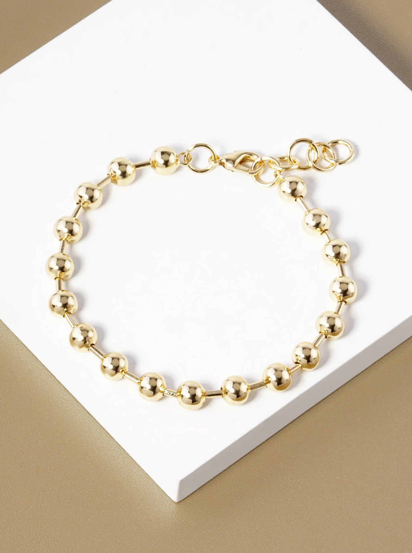 18k Gold Dipped Ball Chain Bracelet