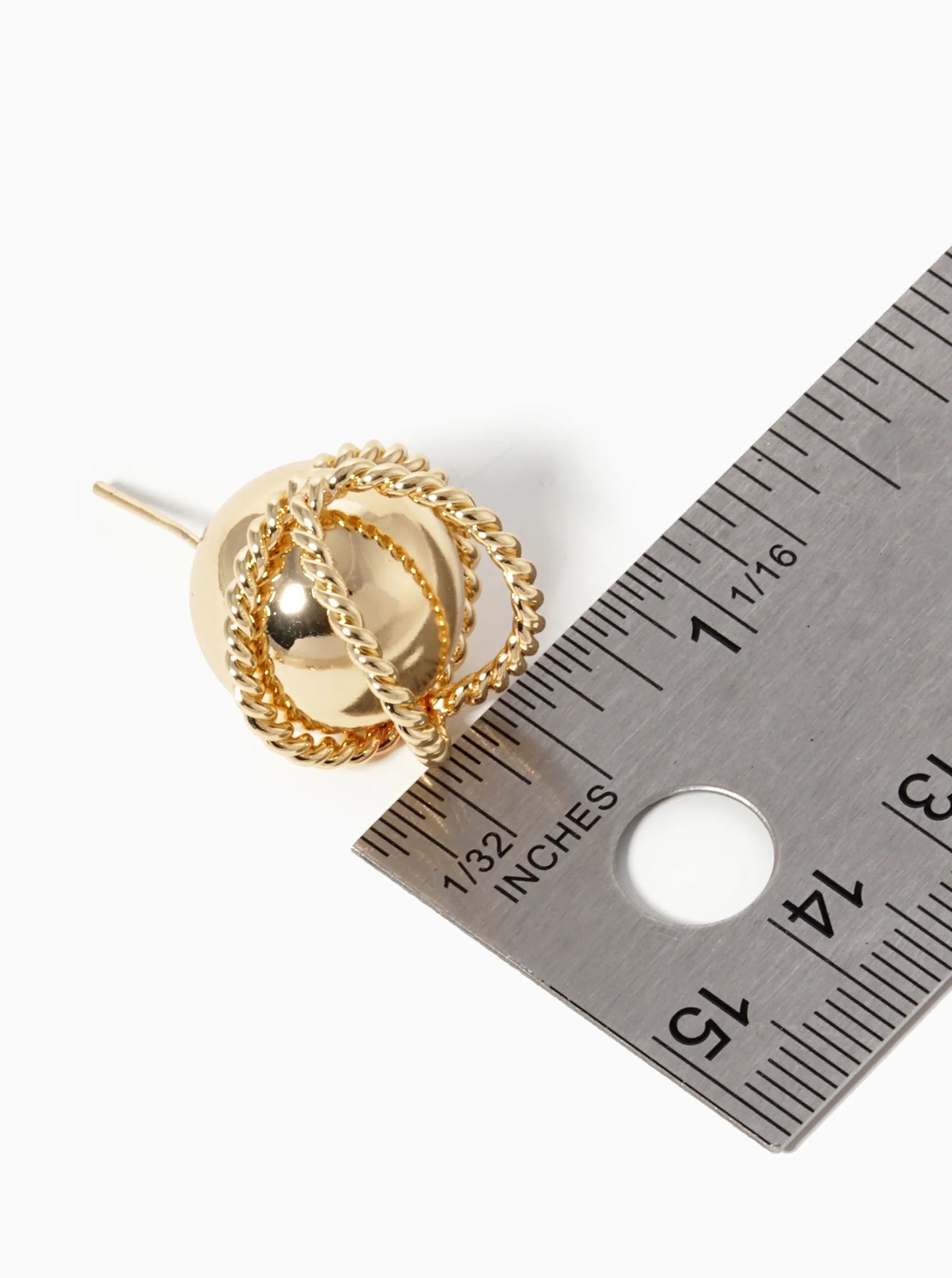 18k Gold Dipped Brass Ball Stud Earrings