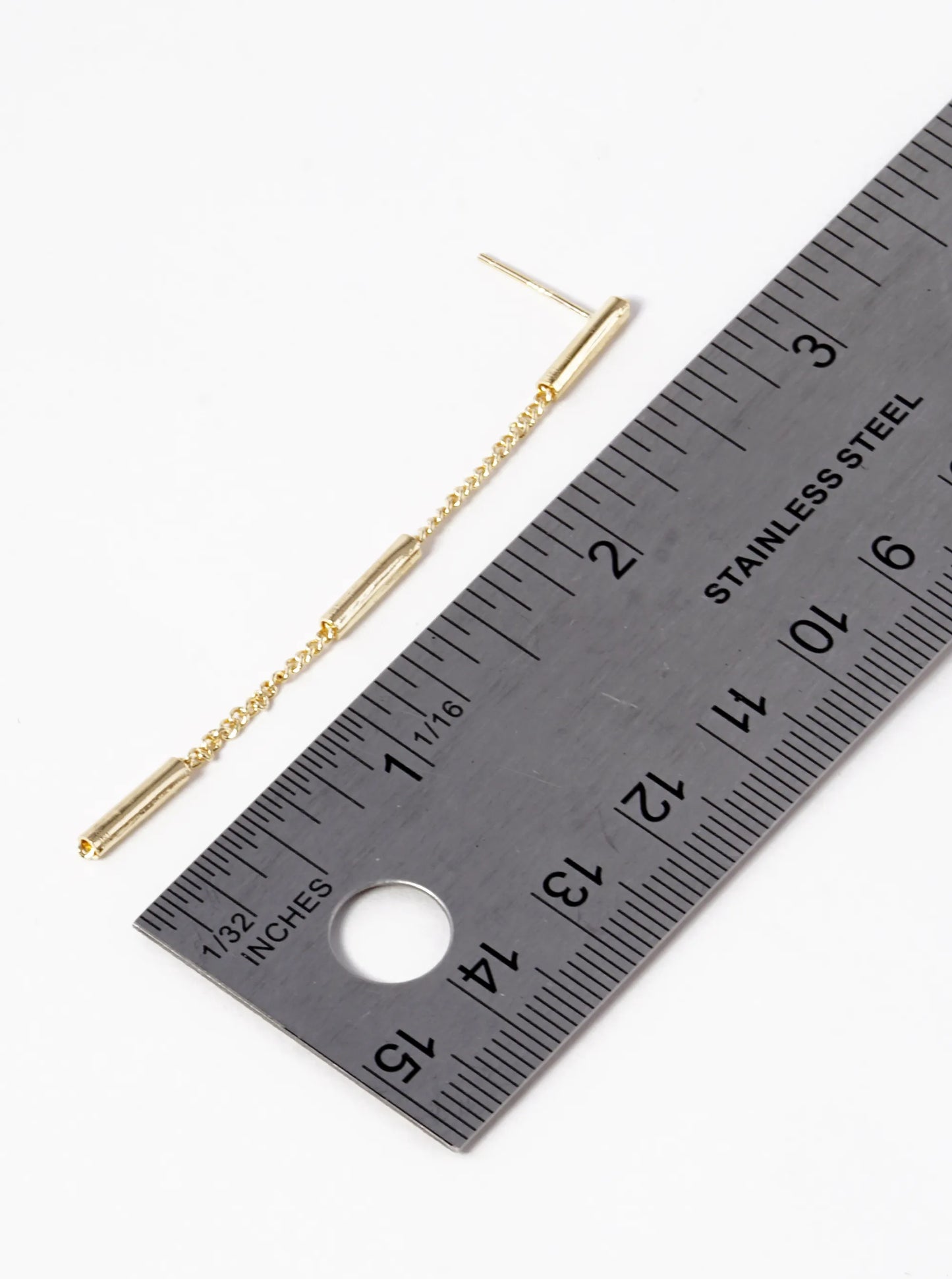 18k Gold Dipped Delicate Chain Drop Earrings