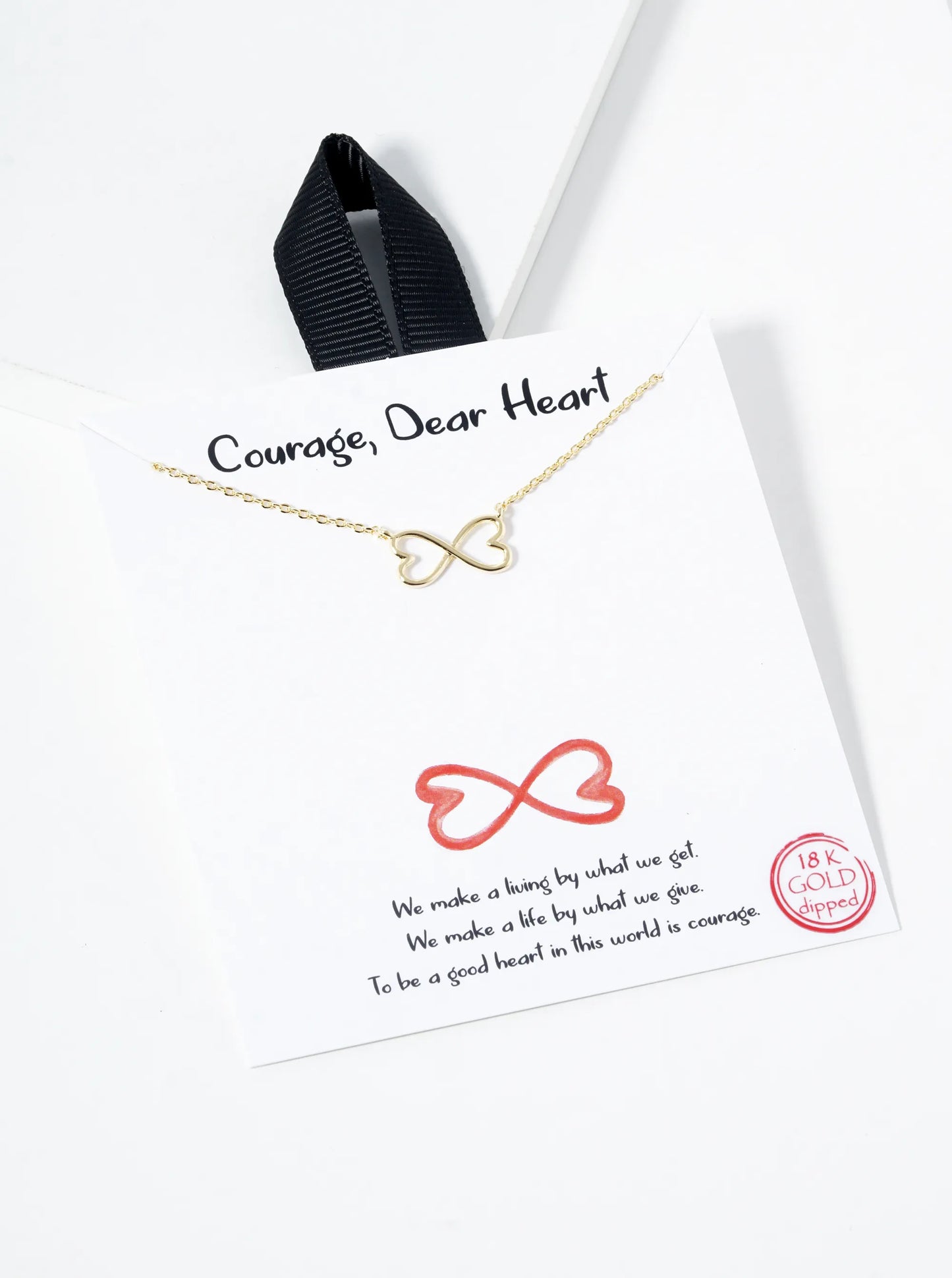 White Gold Dipped Infinity Heart Pendant Necklace
