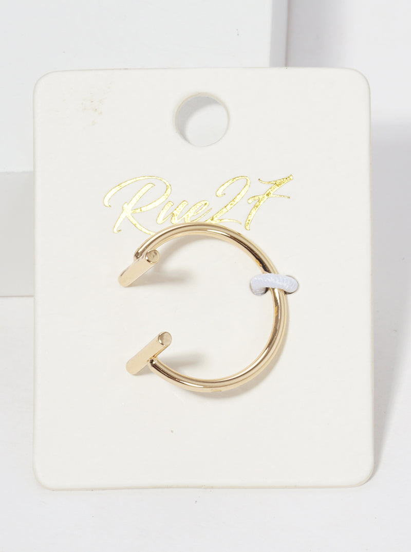 18k Gold Dipped Parallel Bar Adjustable Cuff Ring