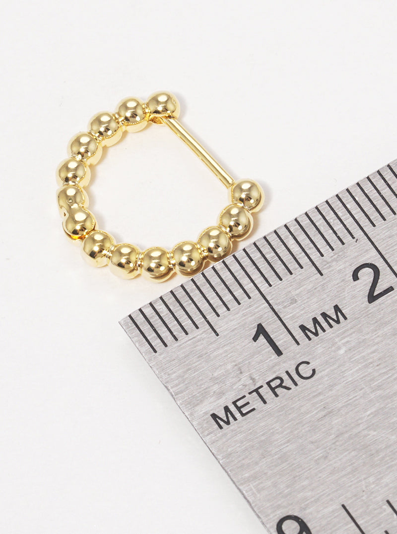 18k Gold Dipped 10mm Ball Shape Hoop Earrings