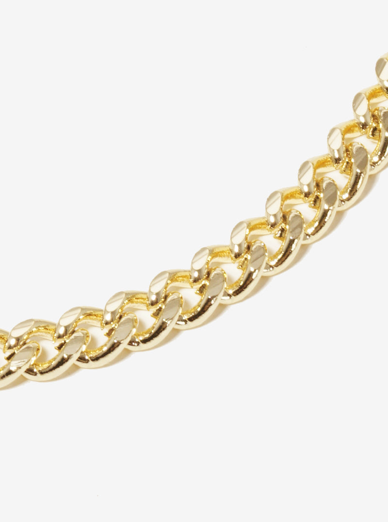 18k Gold Dipped 3mm Curb Chain Necklace