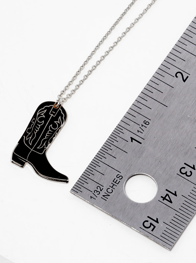 18k Gold Dipped Cowgirl Boot Pendant Pendant Necklace